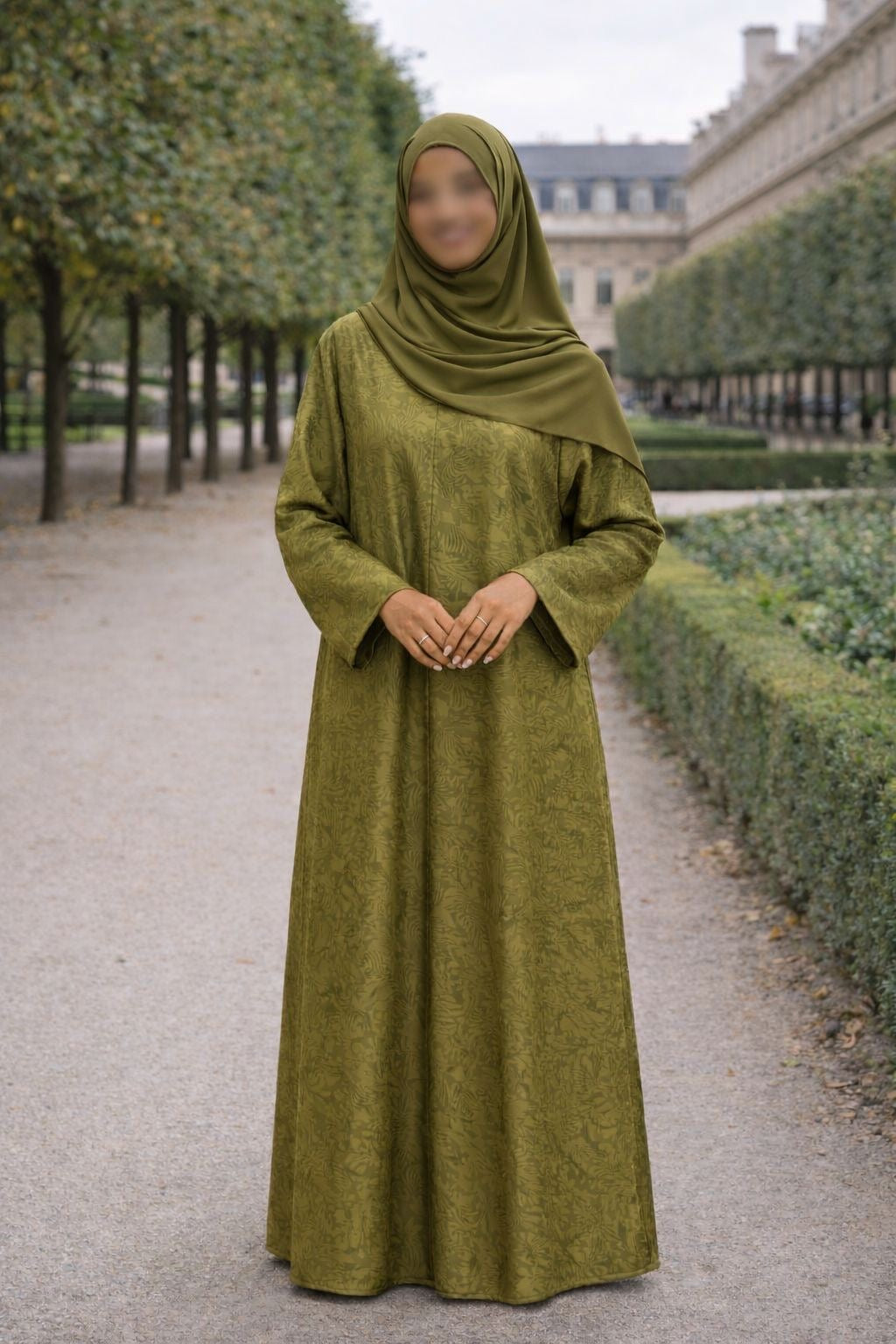 ABAYA JACQUARD TISSU TEXTURÉ