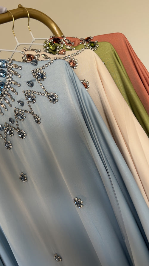 ABAYA LUXE COL GARNI
